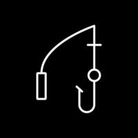Stange Linie invertiert Symbol Design vektor