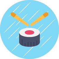 sushi platt cirkel ikon design vektor
