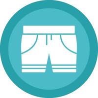 schwimmen kurze Hose Linie Schatten Kreis Symbol Design vektor