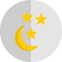 Hälfte Mond eben Rahmen Symbol Design vektor