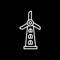 Windmühle Linie invertiert Symbol Design vektor