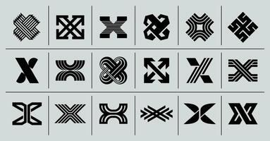 modern abstrakt Initiale x Brief Logo einstellen vektor