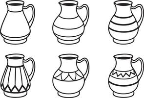 uppsättning av vaser ikoner för webb design isolerat på vit bakgrund vektor
