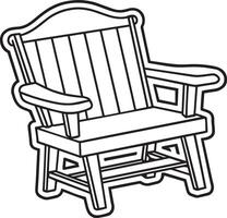 Illustration von ein Stuhl auf ein Weiß Hintergrund. vektor