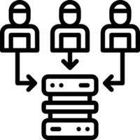 lagring data ikon symbol bild för databas illustration vektor