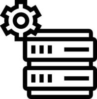 lagring data ikon symbol bild för databas illustration vektor
