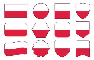 Flagge von Indonesien im modern abstrakt Formen, winken, Abzeichen, Design Vorlage vektor