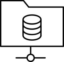 lagring data ikon symbol bild för databas illustration vektor