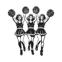 Cheerleader Design Illustration auf Weiß Hintergrund vektor