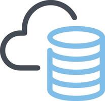 lagring data ikon symbol bild för databas illustration vektor