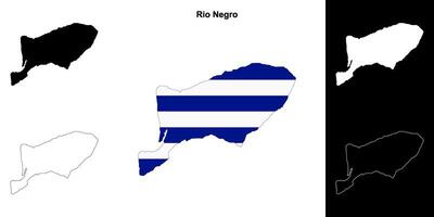 Rio Neger Abteilung Gliederung Karte einstellen vektor