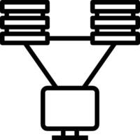 lagring data ikon symbol bild för databas illustration vektor