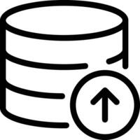 lagring data ikon symbol bild för databas illustration vektor