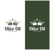 Olive Logo Olive Öl einfach Design Design vektor