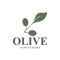 Olive Logo Olive Öl einfach Design Design vektor