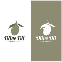 Olive Logo Olive Öl einfach Design Design vektor