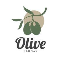 Olive Logo Olive Öl einfach Design Design vektor