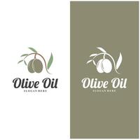 Olive Logo Olive Öl einfach Design Design vektor