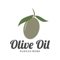 Olive Logo Olive Öl einfach Design Design vektor