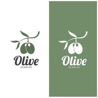 Olive Logo Olive Öl einfach Design Design vektor