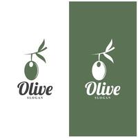 Olive Logo Olive Öl einfach Design Design vektor