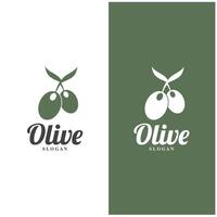 Olive Logo Olive Öl einfach Design Design vektor