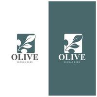 Olive Logo Olive Öl einfach Design Design vektor