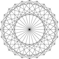 Illustration von ein geometrisch Zahl erstellt von heilig Geometrie Elemente. vektor