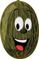 Früchte Zeichen Sammlung. Illustration von ein komisch und lächelnd Melone Charakter. vektor