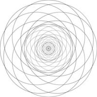 geometrisk figur. helig geometri torus yantra eller hypnotisk öga utveckling illustration vektor