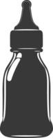 Silhouette Baby Flasche voll schwarz Farbe nur vektor