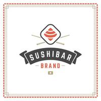 Sushi Restaurant Logo Illustration. vektor