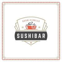 Sushi Restaurant Logo Illustration. vektor