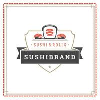 Sushi Restaurant Logo Design Vorlage Illustration. vektor