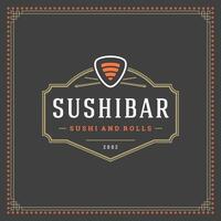 Sushi Restaurant Logo Illustration. vektor