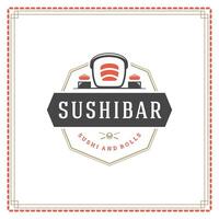 Sushi Restaurant Logo Illustration. vektor