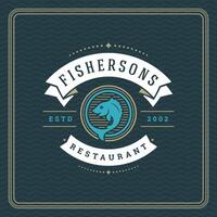 skaldjur restaurang logotyp illustration. vektor