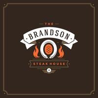 Grill Restaurant Logo Illustration. vektor