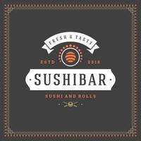 Sushi Restaurant Logo Illustration. vektor