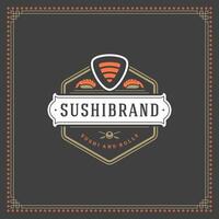 sushi restaurang logotyp illustration. vektor