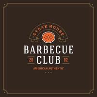 Grill Restaurant Logo Illustration. vektor