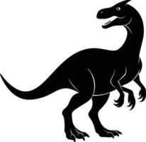 ein detailliert Komposition von Dinosaurier Silhouette vektor