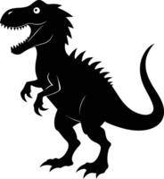 ein detailliert Komposition von Dinosaurier Silhouette vektor