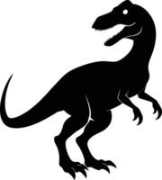 ein detailliert Komposition von Dinosaurier Silhouette vektor