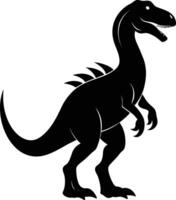 ein detailliert Komposition von Dinosaurier Silhouette vektor