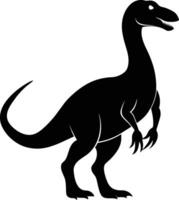 en detaljerad sammansättning av dinosaurie silhuett vektor