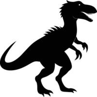 en detaljerad sammansättning av dinosaurie silhuett vektor