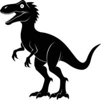 ein detailliert Komposition von Dinosaurier Silhouette vektor