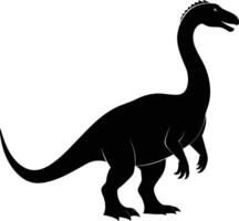 en detaljerad sammansättning av dinosaurie silhuett vektor