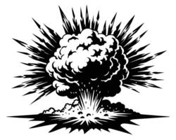 dynamit eller bomba explosion bom moln vektor